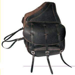 Bisaccia posteriore in vitello con chiusura a 3 lacci