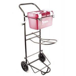 Carrello portasella e bauletto in metallo con ruote ed impugnatura