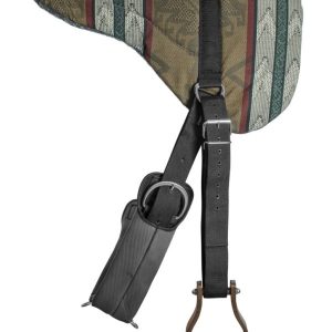 Bareback in tessuto navajo completo con staffe e sottopancia in neoprene