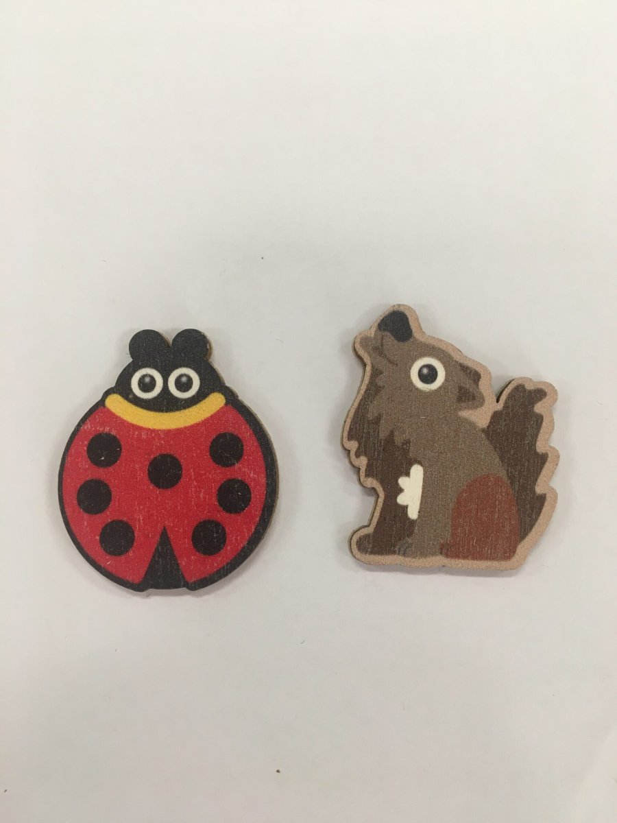 Adesivo su legno Lupo/Coccinella - immagine 3