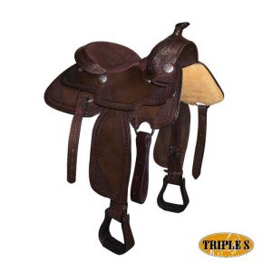 Sella western Triple S in cuoio