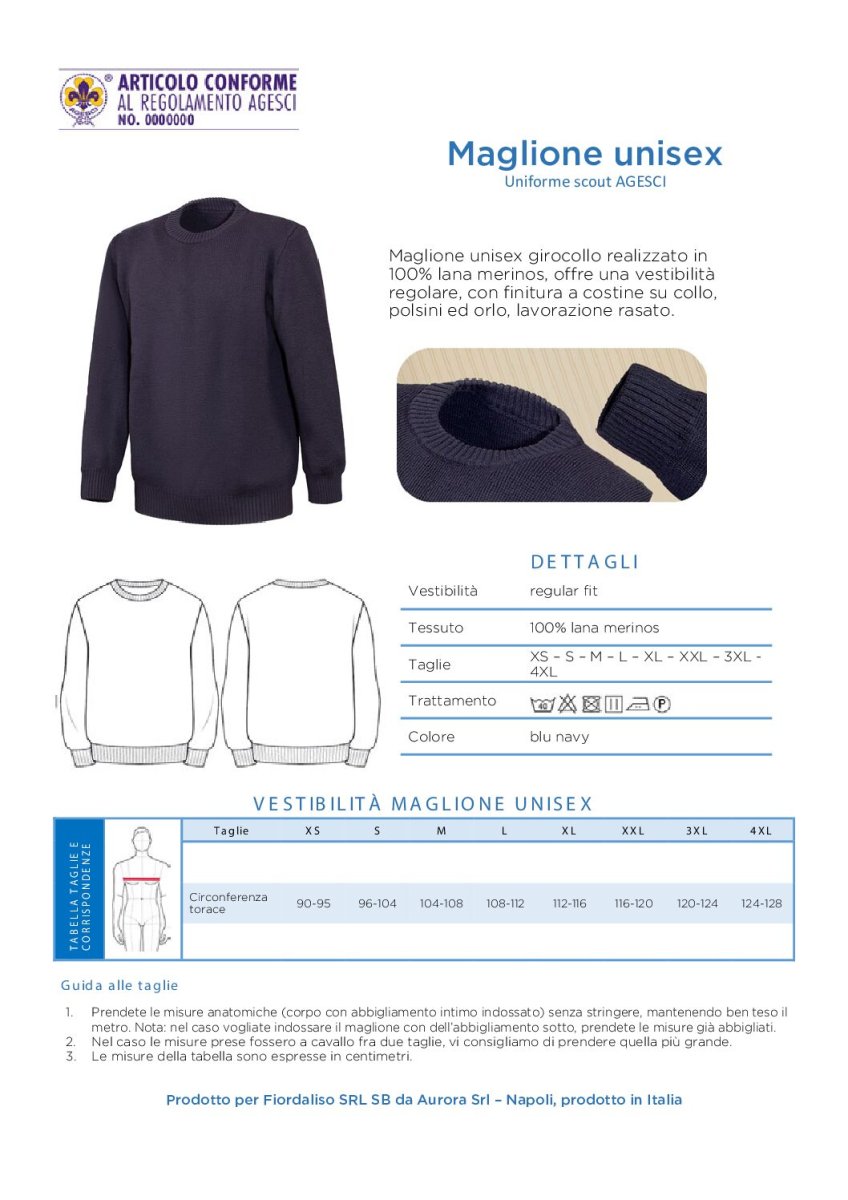 Maglione Lana Uniforme Adulto - immagine 3